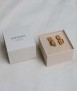 Palette Gold Earrings, Double