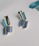 Silver Palette Earrings, Double