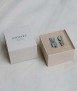 Silver Palette Earrings, Double