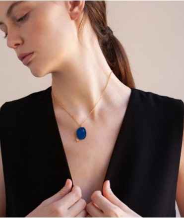 Necklace The gold of the azure