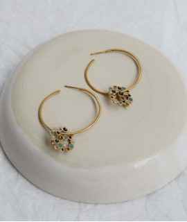 Candy Moon Hoop Earrings