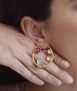 Golden earrings Alegria, large