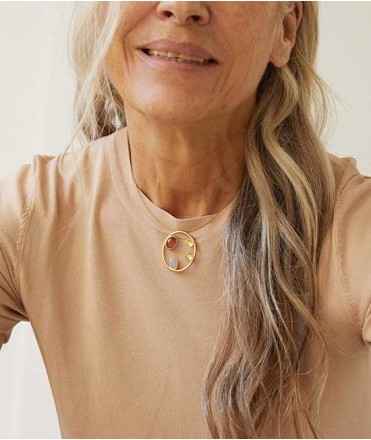 Alegria gold necklace, medium