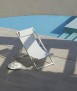 Folding sun lounger Sand, white