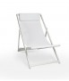 Folding sun lounger Sand, white