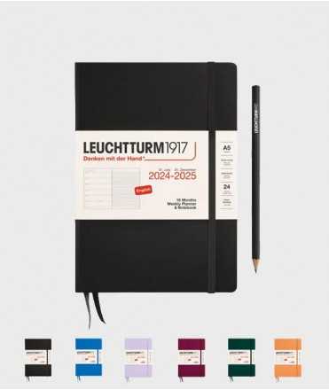 Agenda Leuchtturm1917 Semana Vista+Notas A5, 2025. Tapa dura