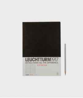 Striped notebook LEUCHTTURM1917, A4. Black