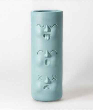 Tricky Tracy Vase, Large. Turquoise