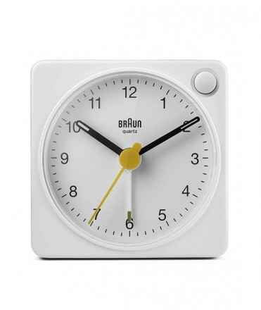 Reloj despertador de viaje Braun Classic BC02X, Blanco 
