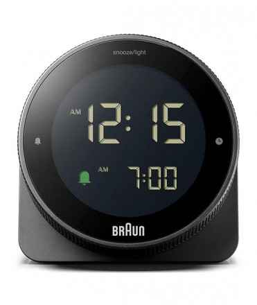 Rellotge despertador digital Braun Touch BC24B, Negre 