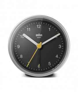 Braun Classic BC12SB Alarm Clock, Silver and Black