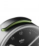 Reloj despertador Braun Classic BC12SB, Plata y Negro