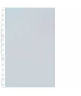 Transparent polypropylene cover, glass finish, DIN A4. Multi-holed.