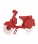 Corta pizzas Scooter, rojo 