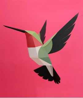 Paper bird - Selasphorus platycercus