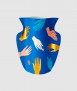 Jarrón Hamsa, azul. Mini