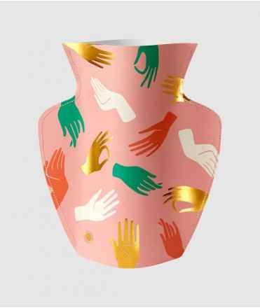 Hamsa Vase, Pink