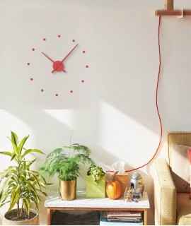 Wall clock OJ MINI, Red