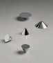 Troncocono handle, silver. S