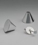 Troncocono handle, silver. S