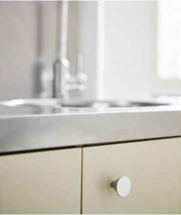 Troncocono handle, silver. S