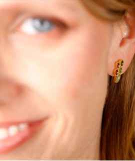 Short Enamel Hue Earrings