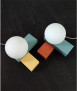 Kontxita table lamp, blue and tile