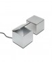 Cuboluce table lamp, silver