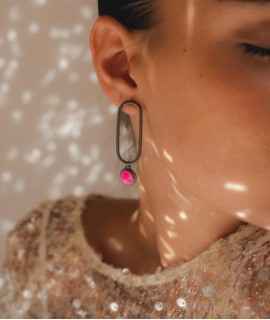 Minimal Folk ox Oval Earrings