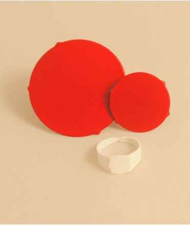Anillo Stamp, blanco