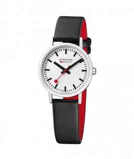 Mondaine SBB Classic watch, 30 mm. Vegan leather