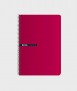 Libreta Status, cuartilla. Tapa de color rojo. Acabado cuadriculado