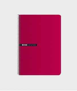 Notebook Status, quatrain. Red lid. Checkerboard finish