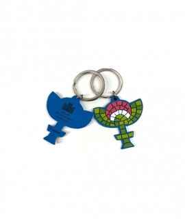 Flor Palau keychain of the Catalan M
