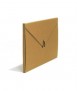 Cardboard box with folds Schwartz. Kraft color