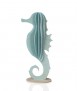 Targeta decorativa Cavallet de mar, blau. 8 cm. 