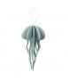 Medusa decorative card, blue. 8 cm.