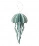 Tarjeta decorativa Medusa, azul. 12 cm.