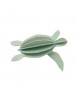 Targeta decorativa Tortuga, menta. 8 cm. 