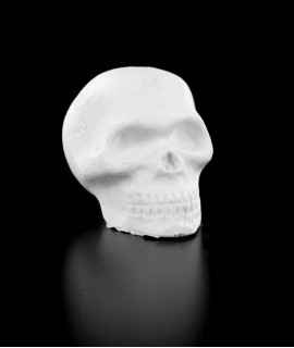 Skull eraser, white