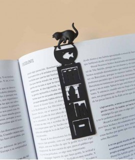 Punt de llibre Fishing Cat, negre
