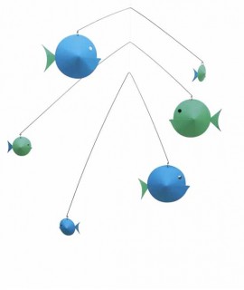 Móvil Peces 6, azul-verde