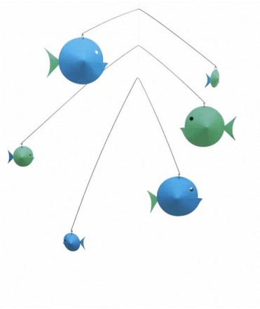 Móvil Peces 6, azul-verde