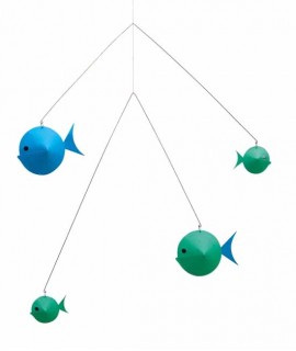 Móvil Peces 4, azul-verde