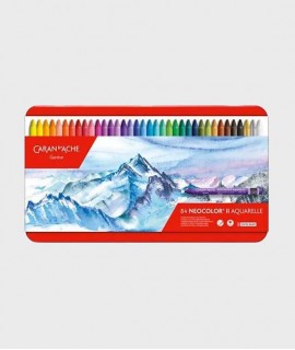 Caja 84 pastel a la cera acuarelables Neocolor II