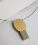 Green Collage Necklace