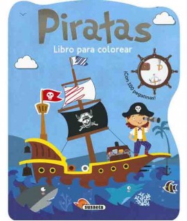 Piratas (Libro para colorear con 100 pegatinas)