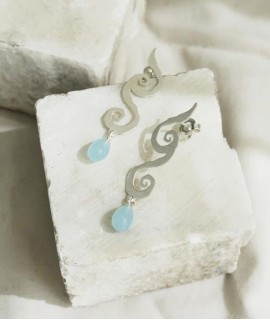 Pendientes Mar lágrima, Plata
