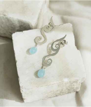 Pendientes Mar lágrima, Plata