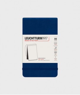 Bloc de notas Pocket A6. Acabado liso. Azul marino
